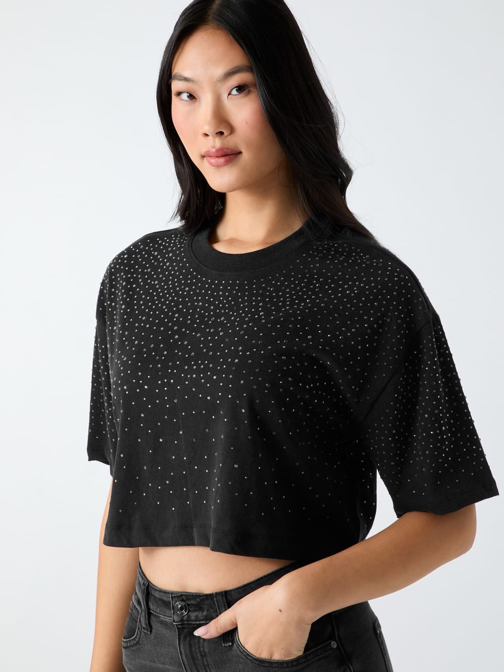 Rhinestones t-shirt - Guess