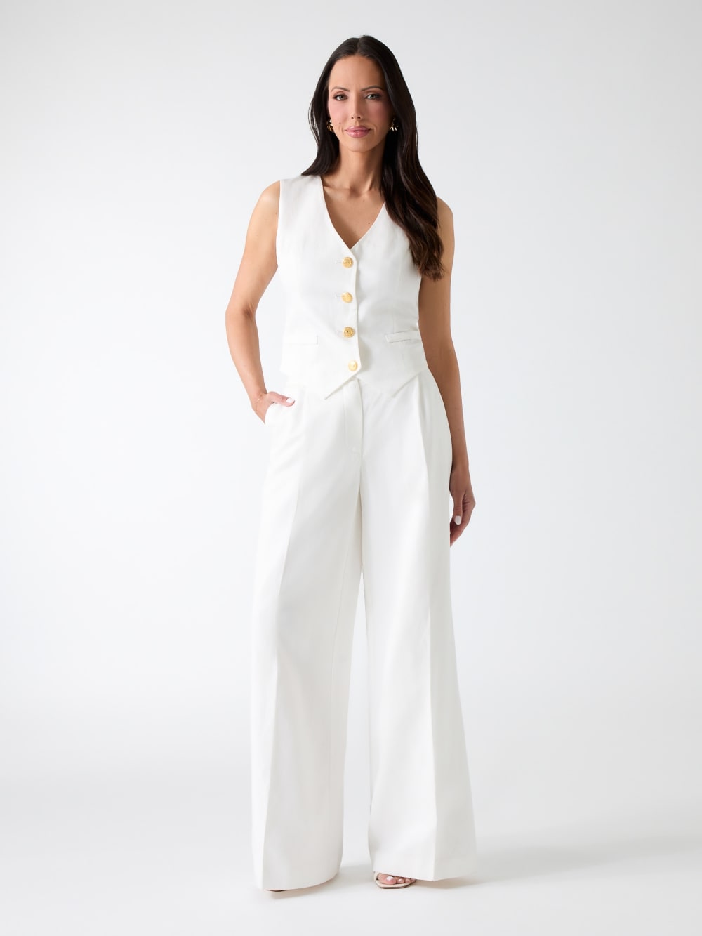 Marciano linen-blend vest - Guess