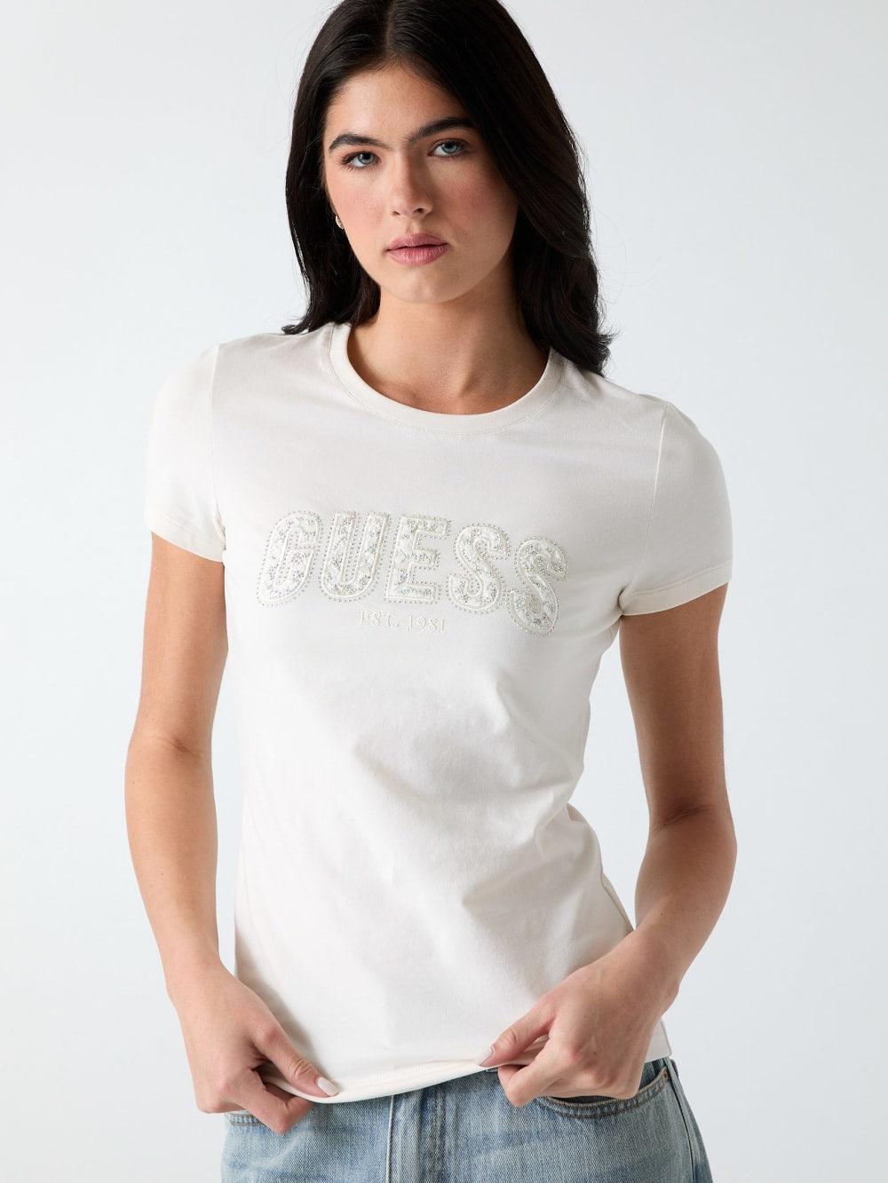 Eco Lace Signature Logo Tee - Guess