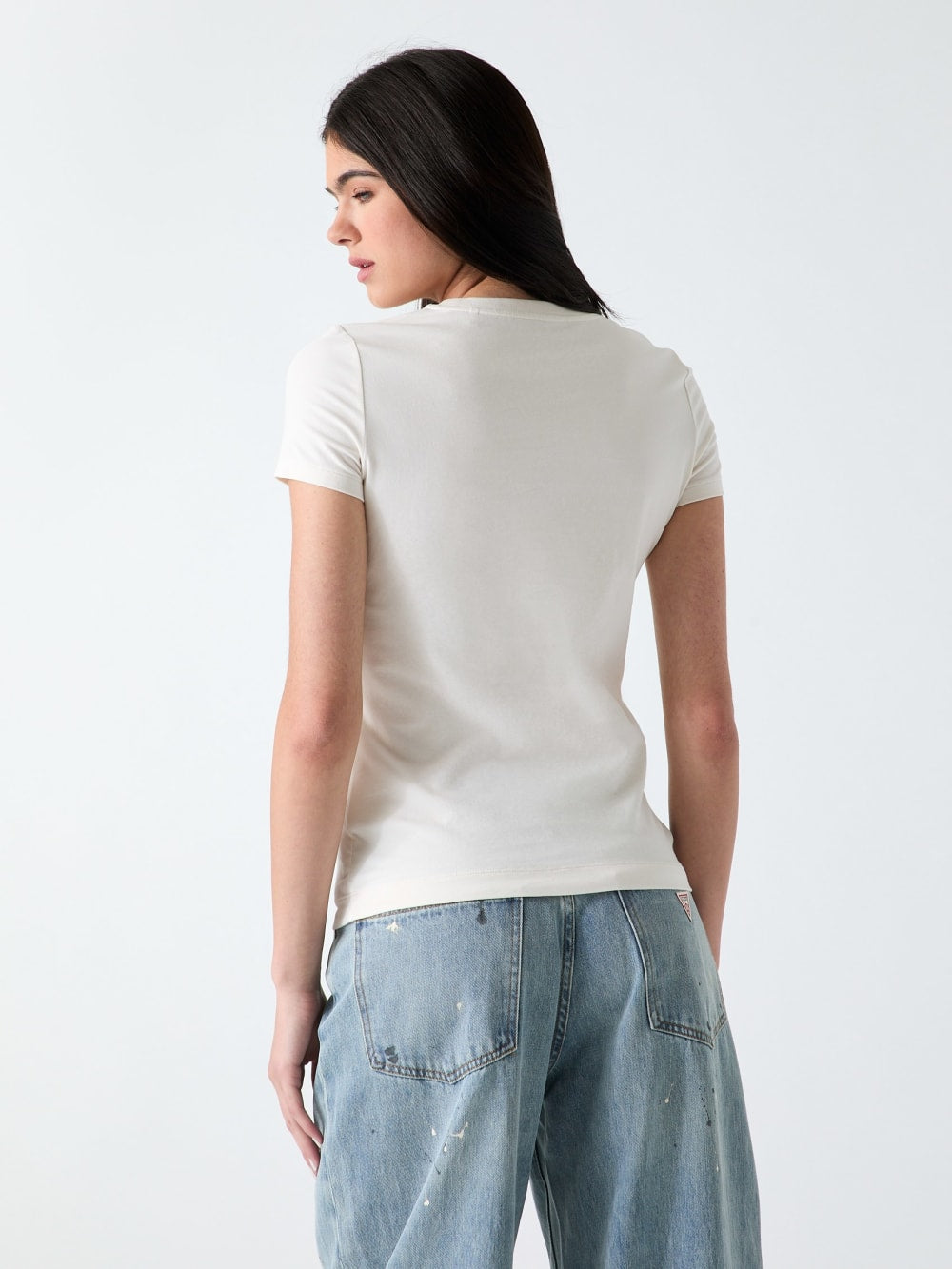 Eco Lace Signature Logo Tee - Guess