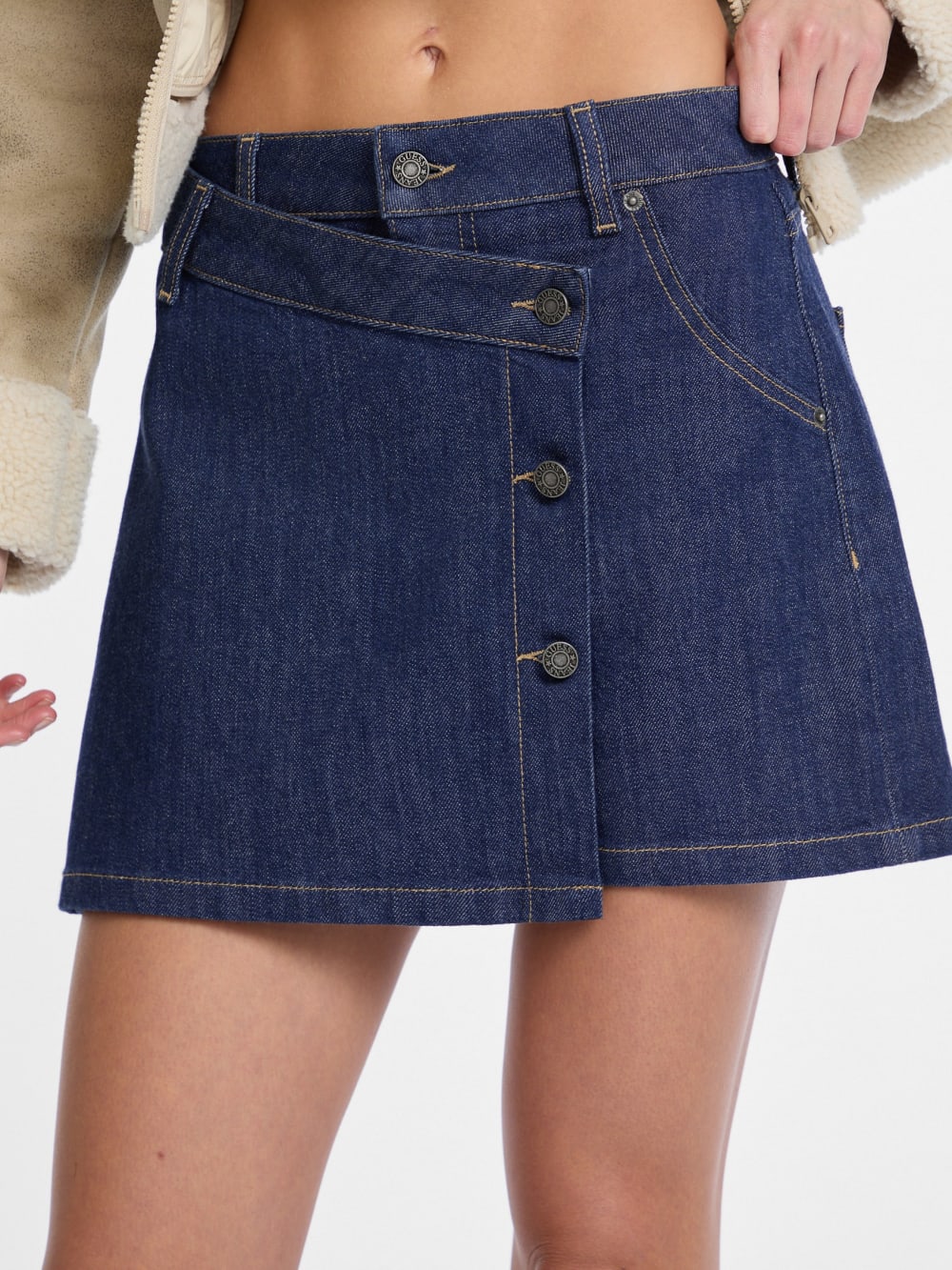 Denim Wrap Skort - Guess