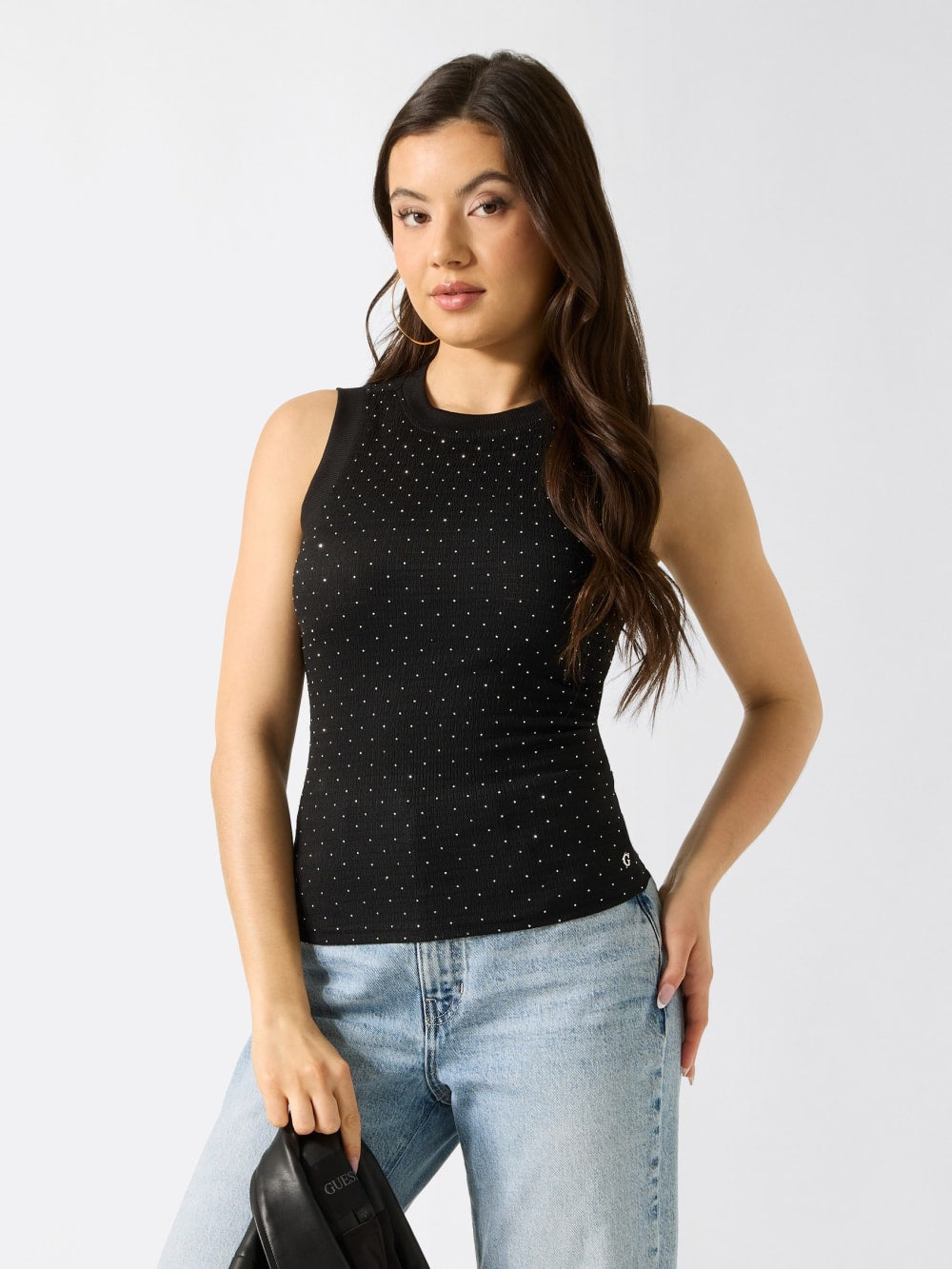 Rhinestones tank top - Guess