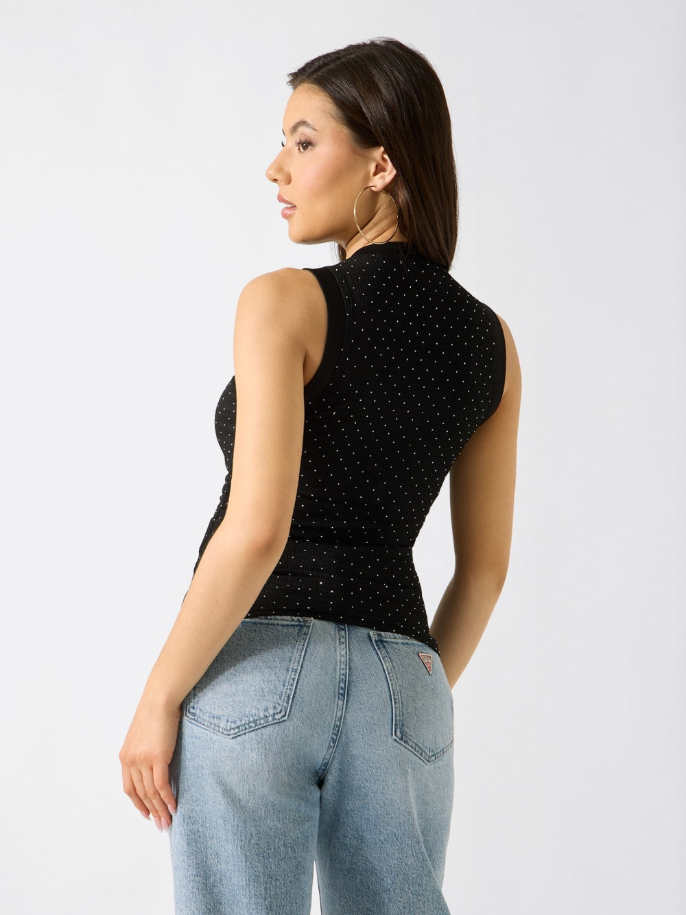 Rhinestones tank top - Guess