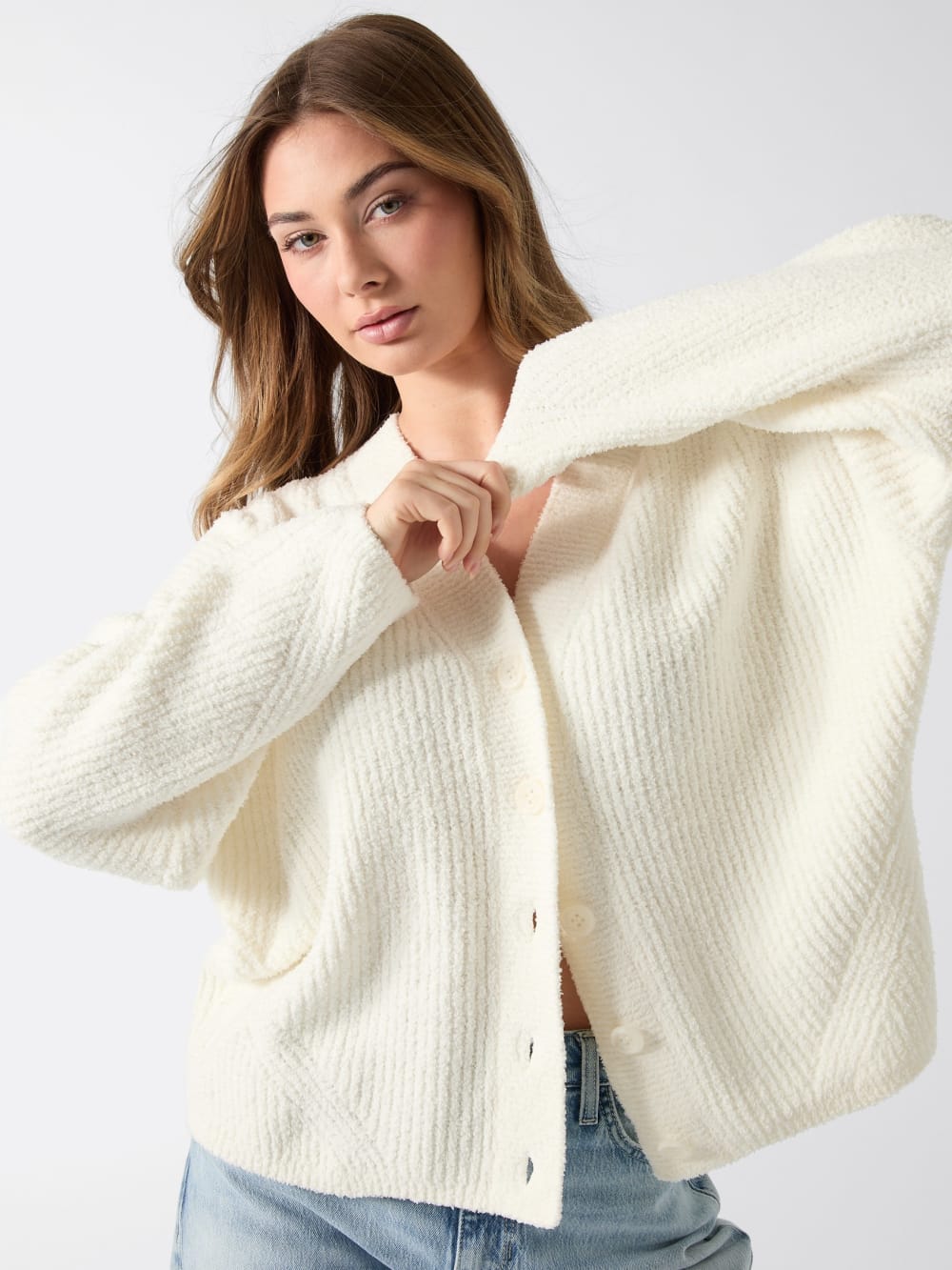 V neck sweater cardigan - Guess