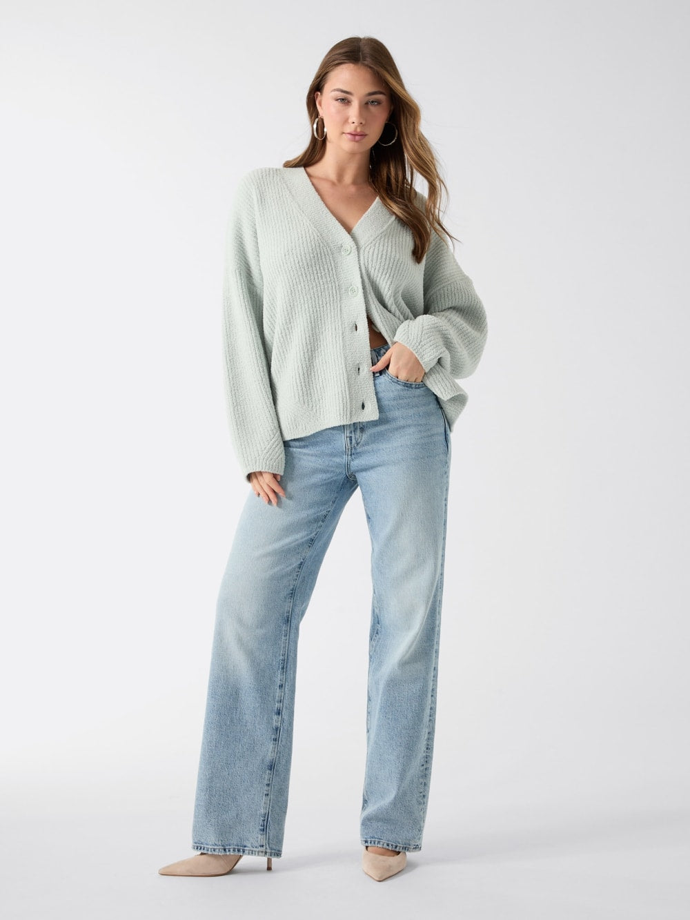 V neck sweater cardigan - Guess