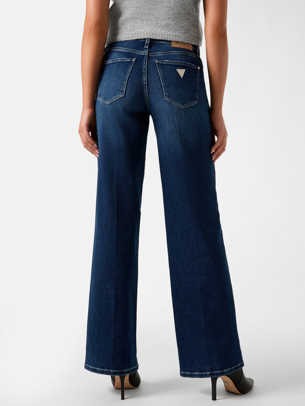 Mid-Rise Sexy Palazzo Wide-Leg Jeans - Guess