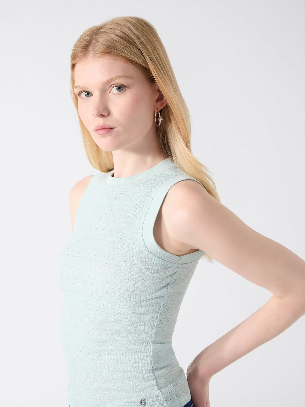 Rhinestones tank top - Guess