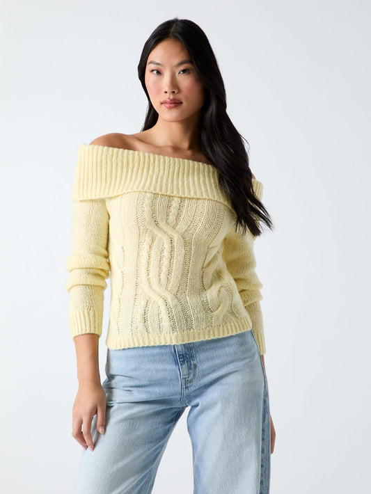 Off-shoulder wool-blend sweater - Guess