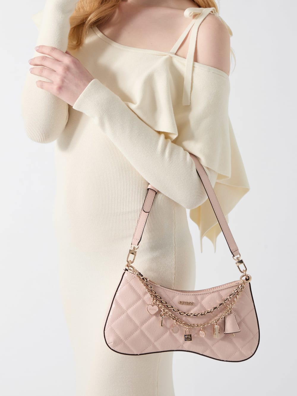 Libby Quilted Shoulder Bag - Guess