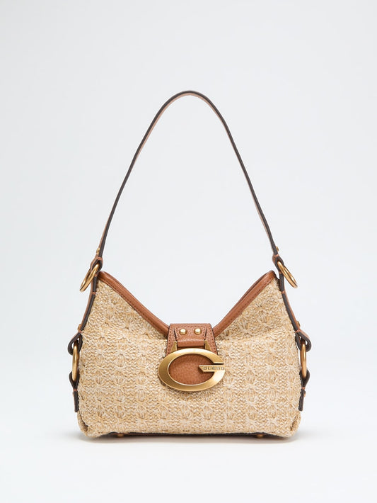 Camden Straw Mini Shoulder Bag - Guess