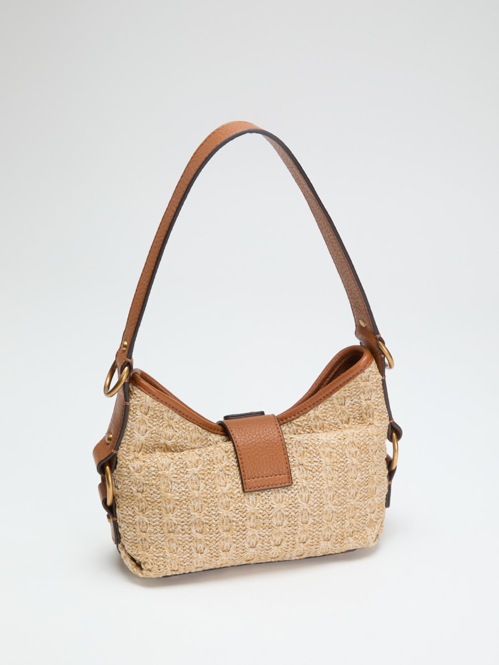 Camden Straw Mini Shoulder Bag - Guess