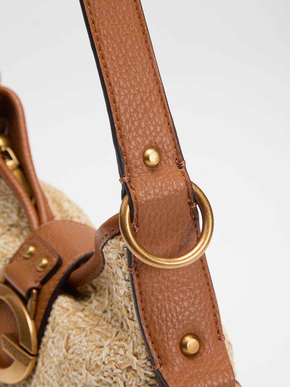 Camden Straw Mini Shoulder Bag - Guess