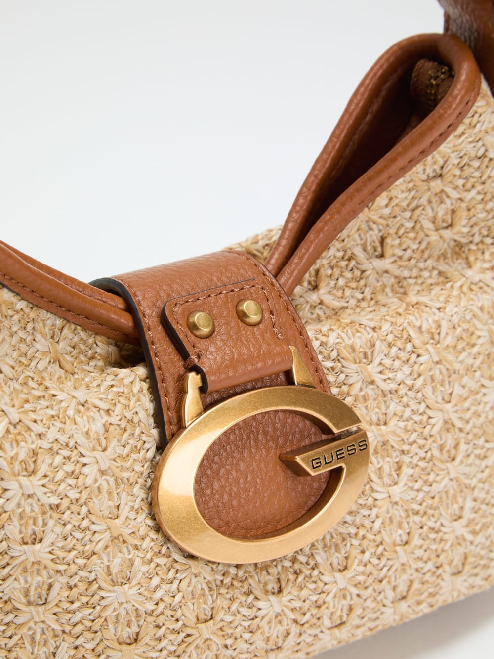 Camden Straw Mini Shoulder Bag - Guess