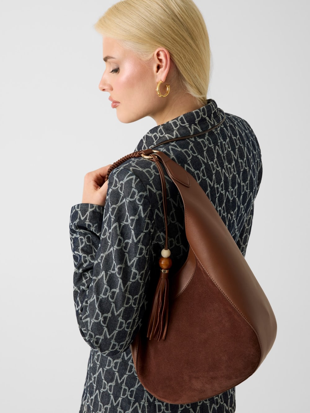 Nina genuine leather hobo bag - Guess