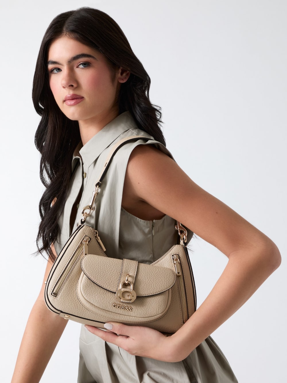 Jessa Logo Shoulder Bag - Guess