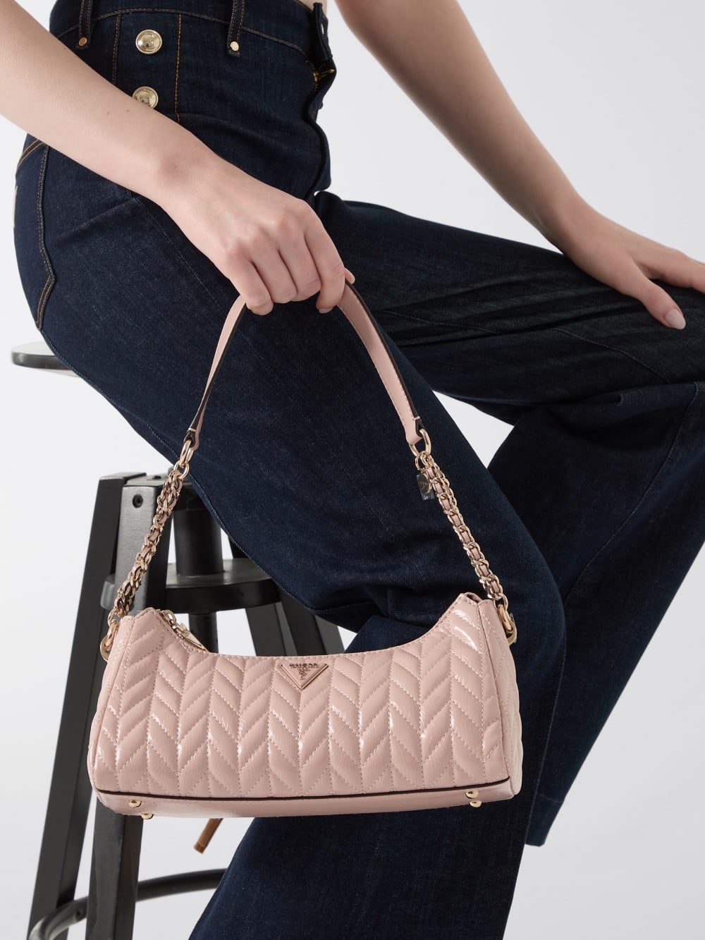 Cheryl Quilted Shoulder  Bag - Guess