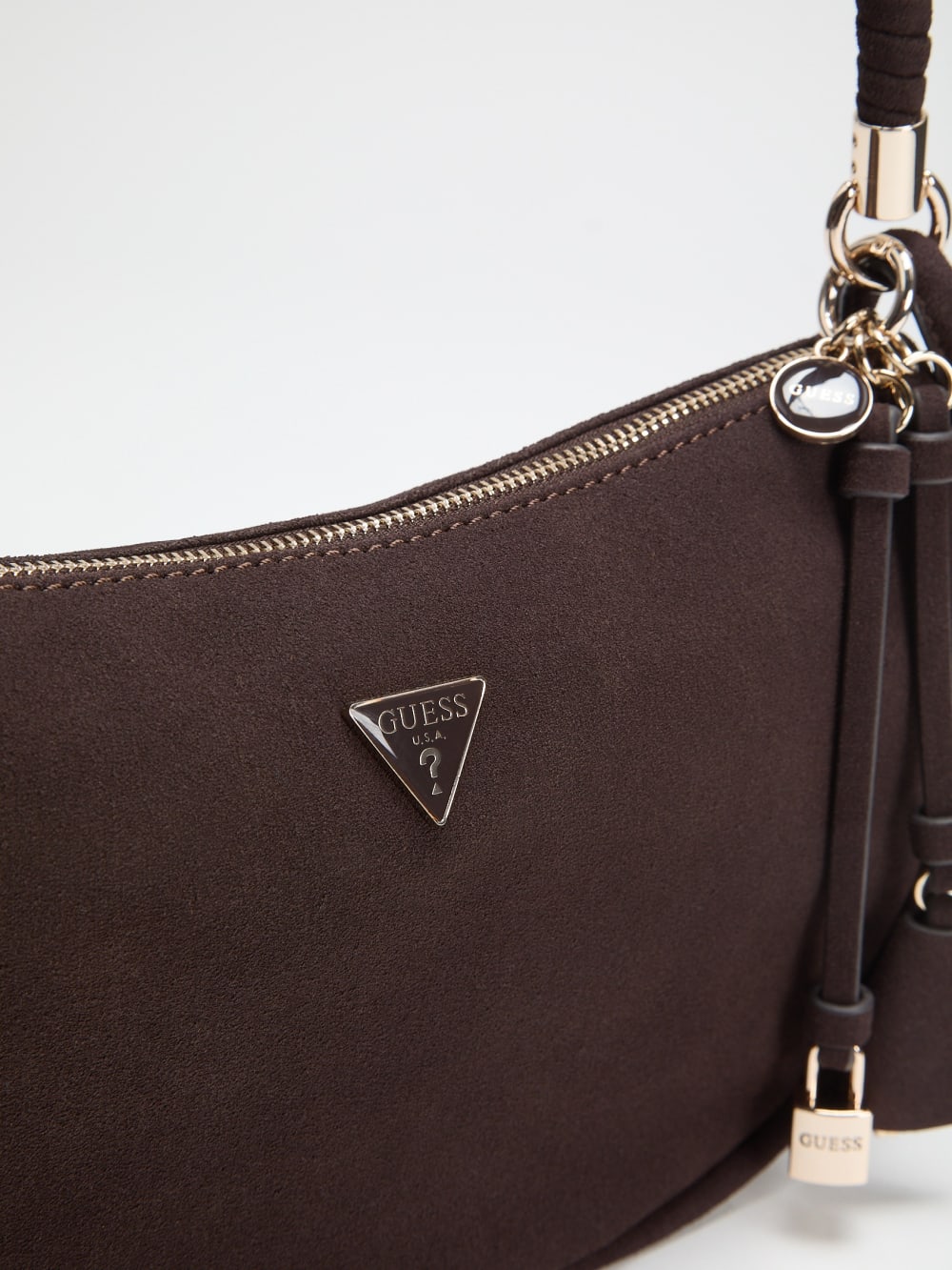 Danya Suede Shoulder  Bag - Guess