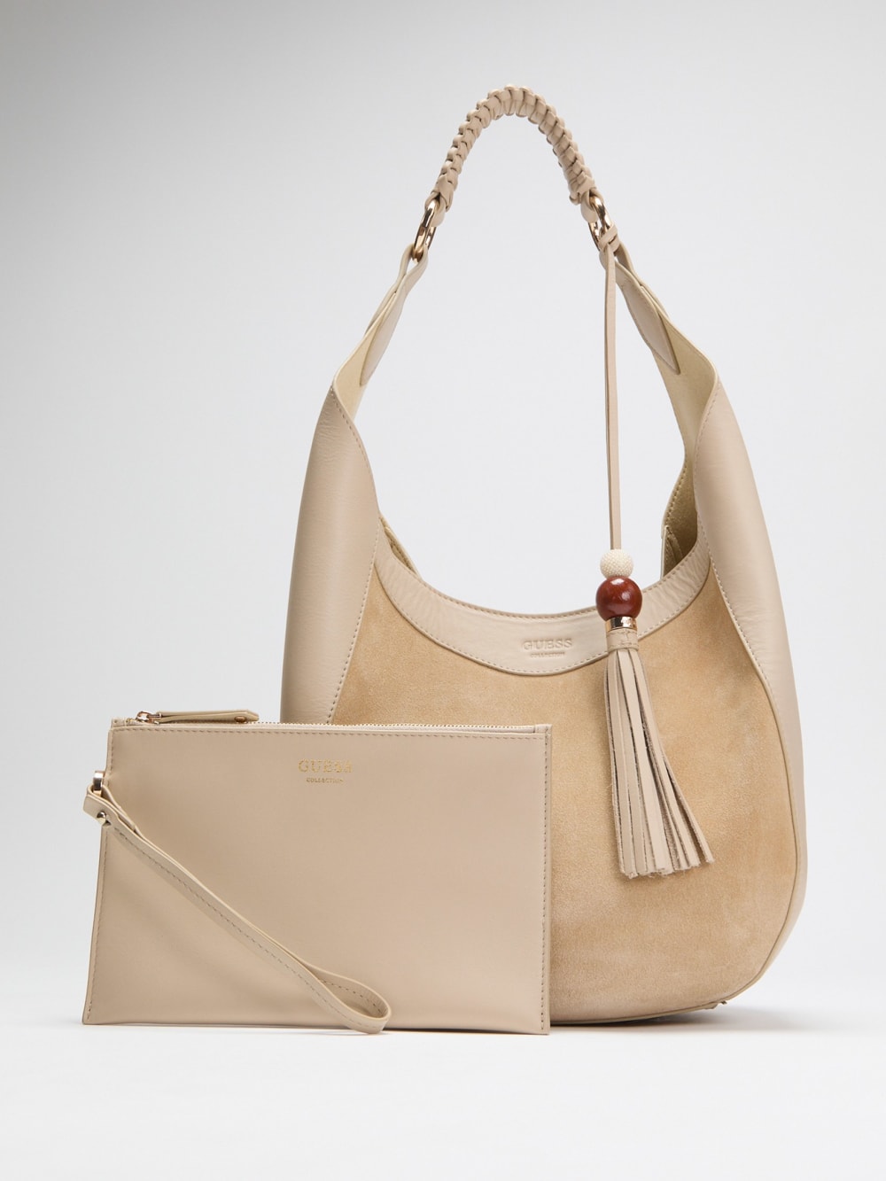 Nina genuine leather hobo bag - Guess