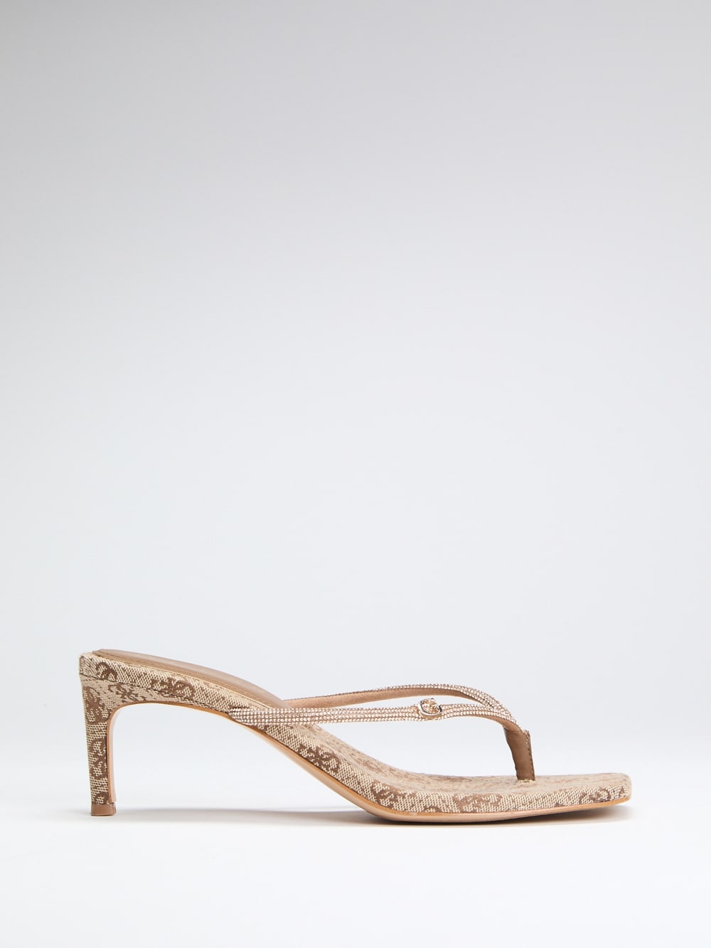 Mayan Rhinestone Thong Strap Heels - Guess