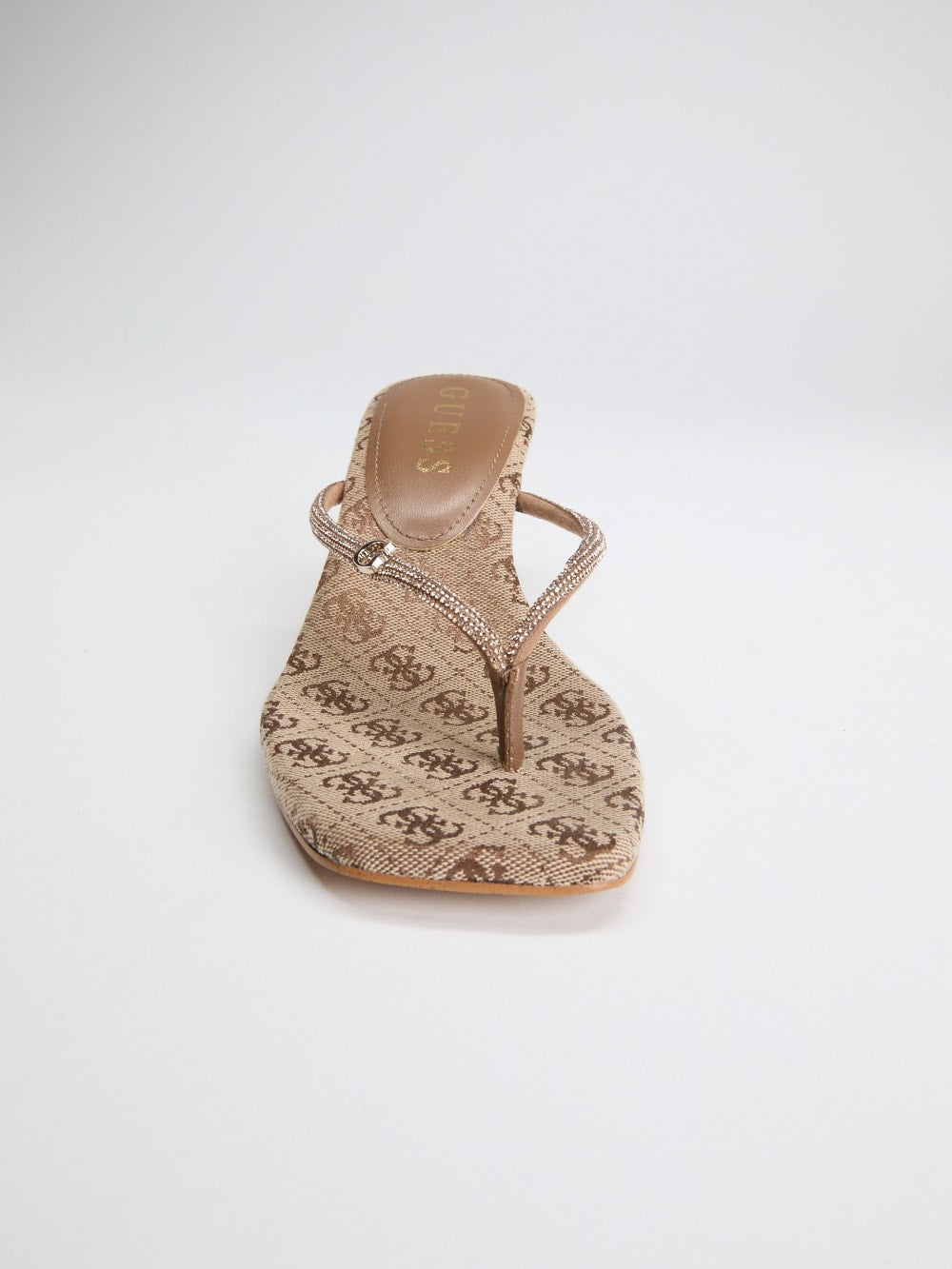 Mayan Rhinestone Thong Strap Heels - Guess