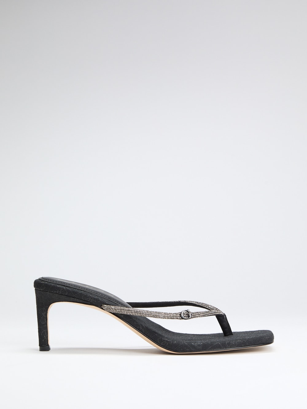 Mayan Rhinestone Thong Strap Heels - Guess