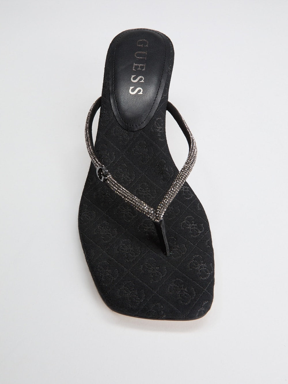 Mayan Rhinestone Thong Strap Heels - Guess