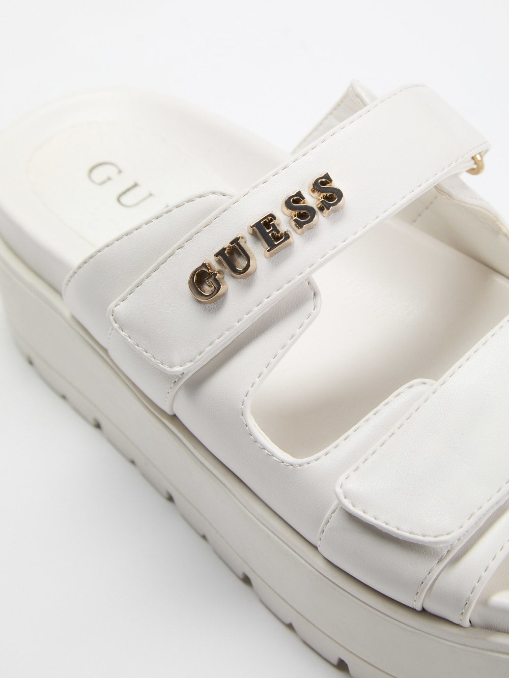 Fasten Genuine Leather Sandal - Guess