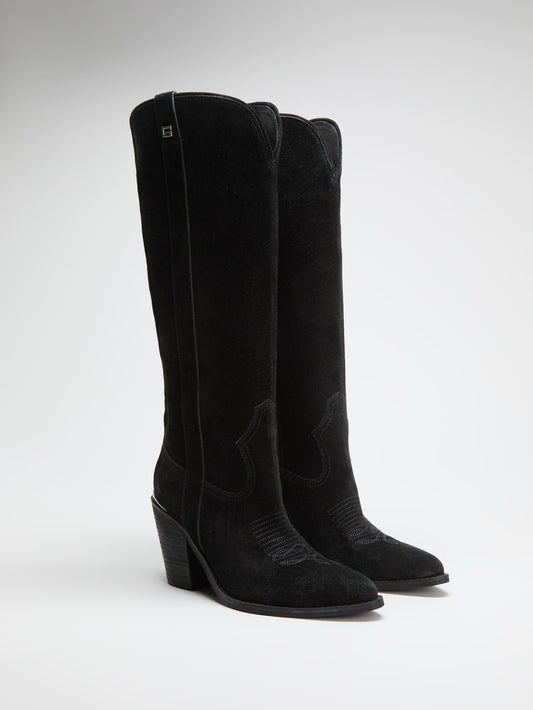 Sashan Suede Knee-High Boots - Guess