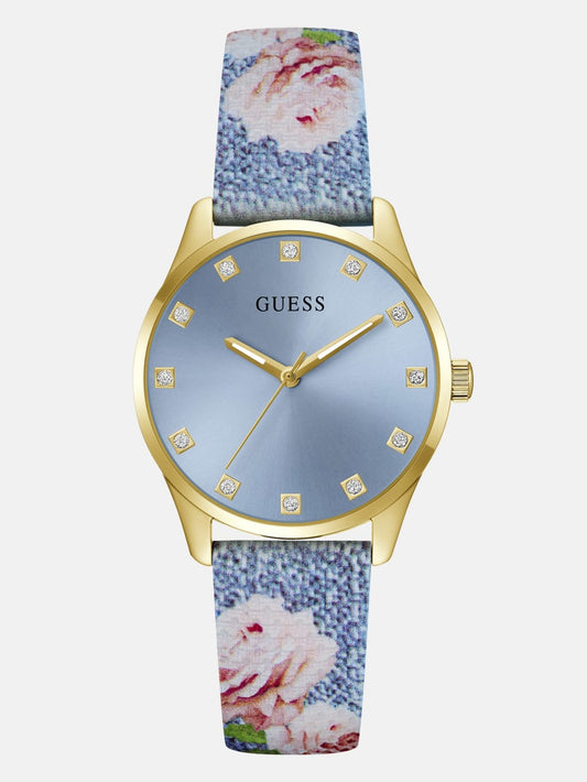 Floral Stainless steel analogue watch 36 mm - Guess