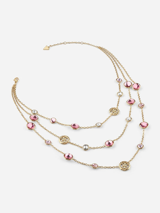 Gold-Tone and Colored Stone Layered Necklace - Guess
