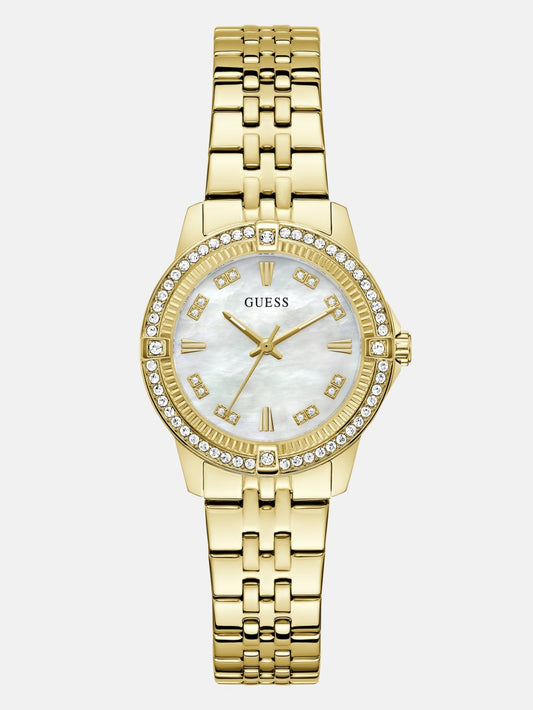 Crystal Stainless Steel analogue watch - Guess