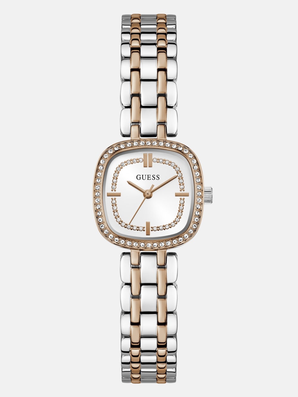 Crystal Recycled Steel analogue watch - Guess