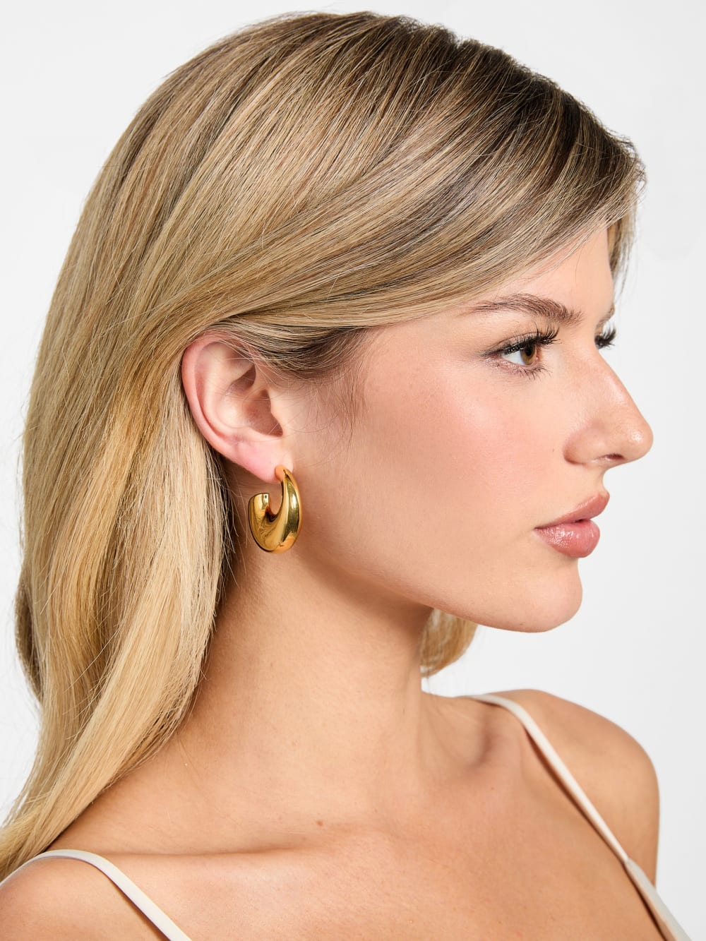 Gold-Tone Lightweight Hoop Earrings - Guess