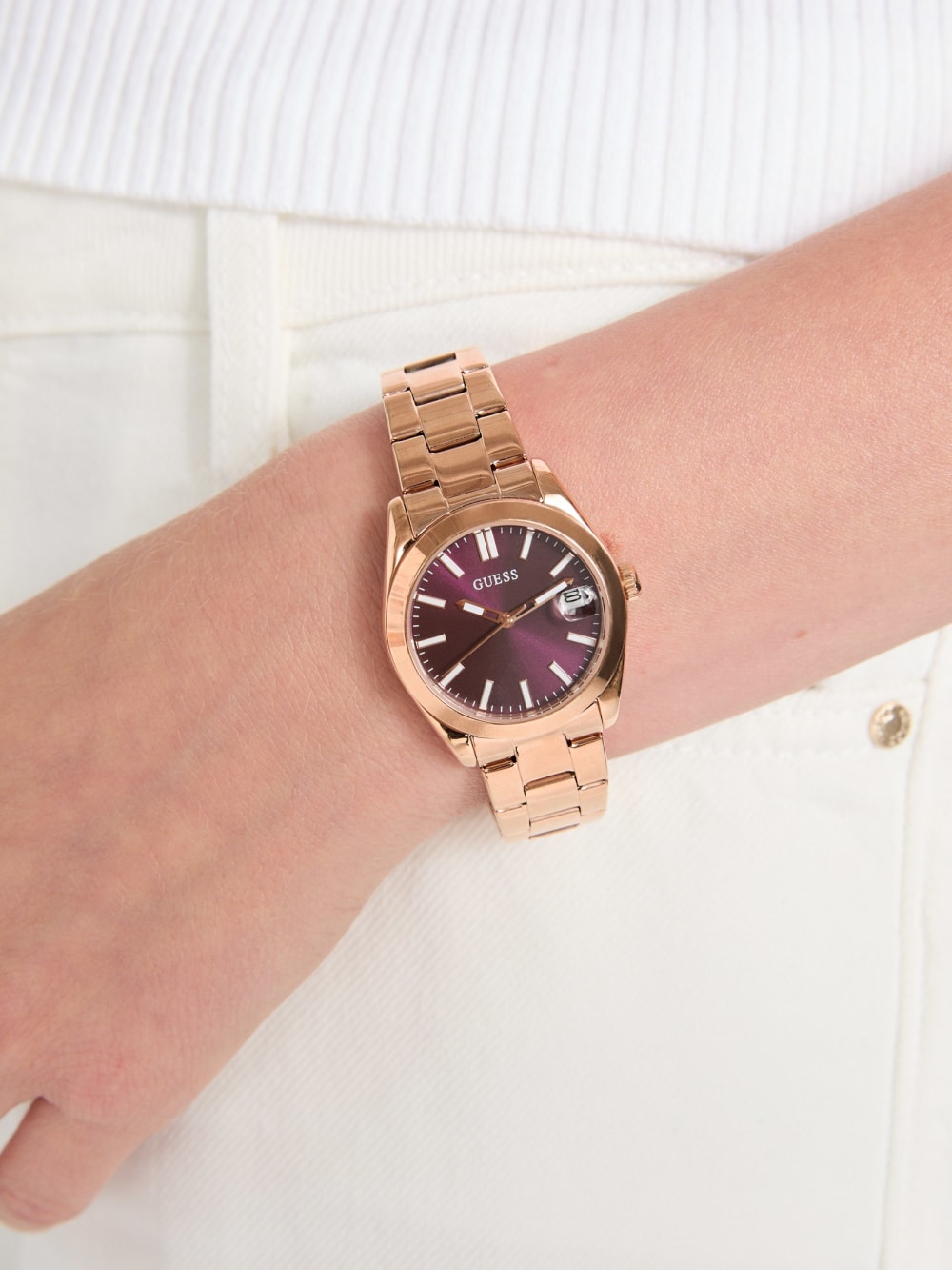 Rose Gold-Tone Analog Watch - Guess