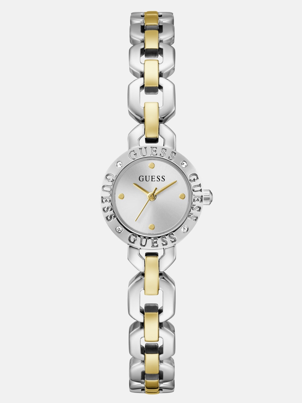 Crystal Recycled Steel analogue watch 22 mm - Guess