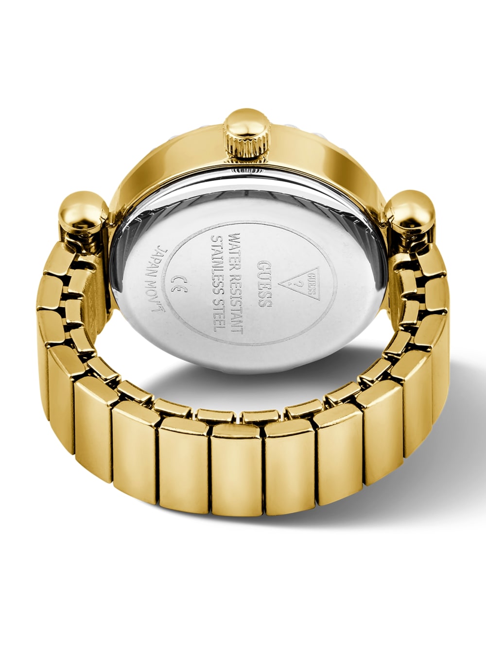 Crystal Stainless steel analogue ring 18 mm - Guess