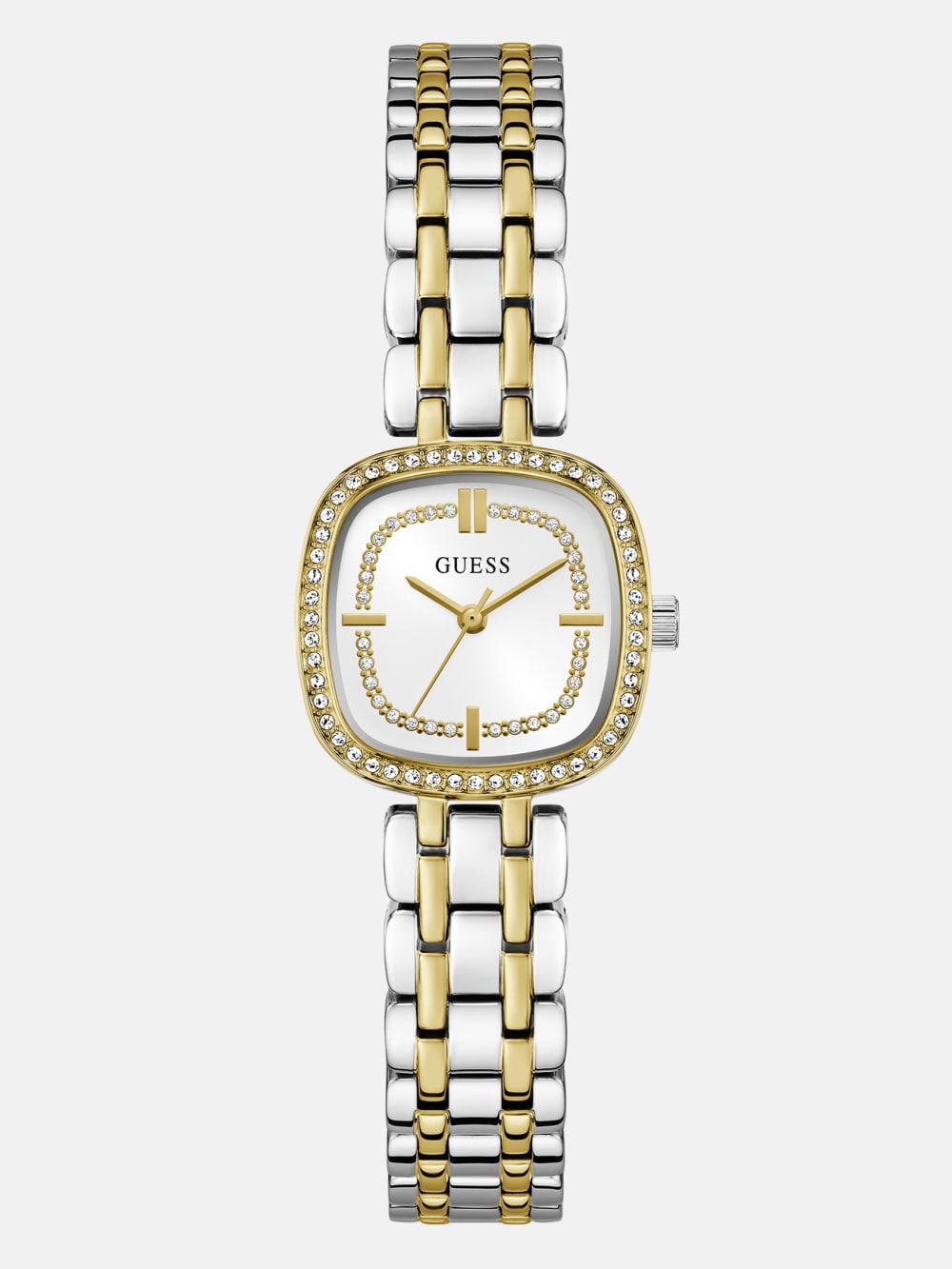 Crystal Recycled Steel analogue watch - Guess