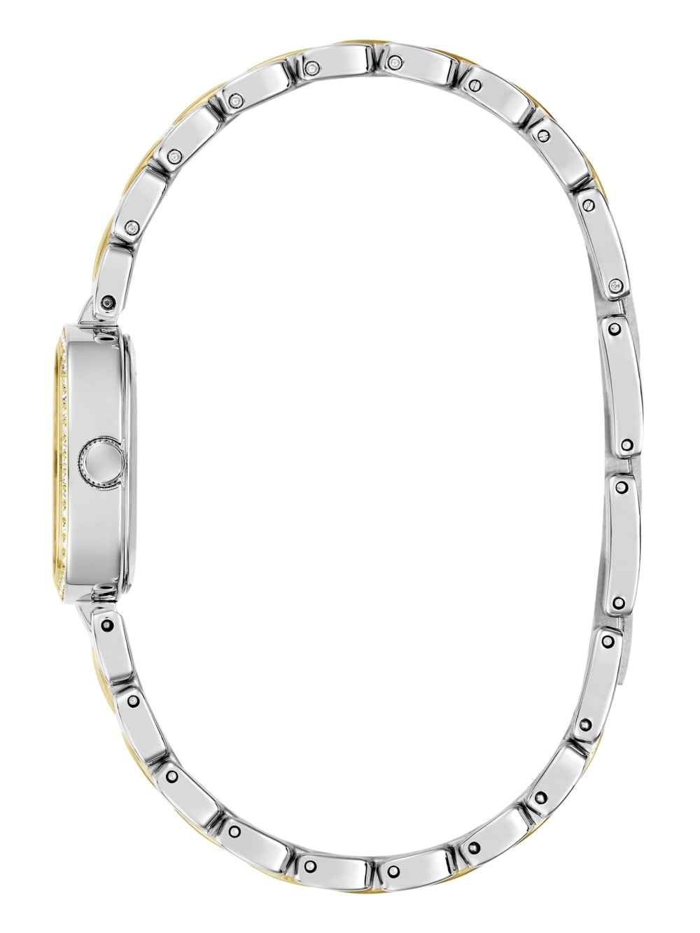Crystal Recycled Steel analogue watch - Guess