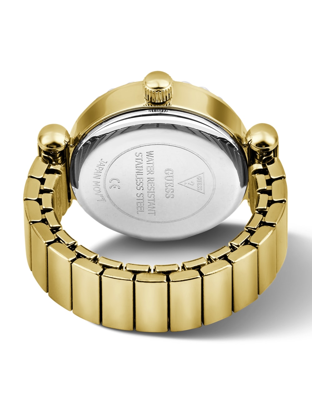 Crystal Stainless steel analogue ring 18 mm - Guess