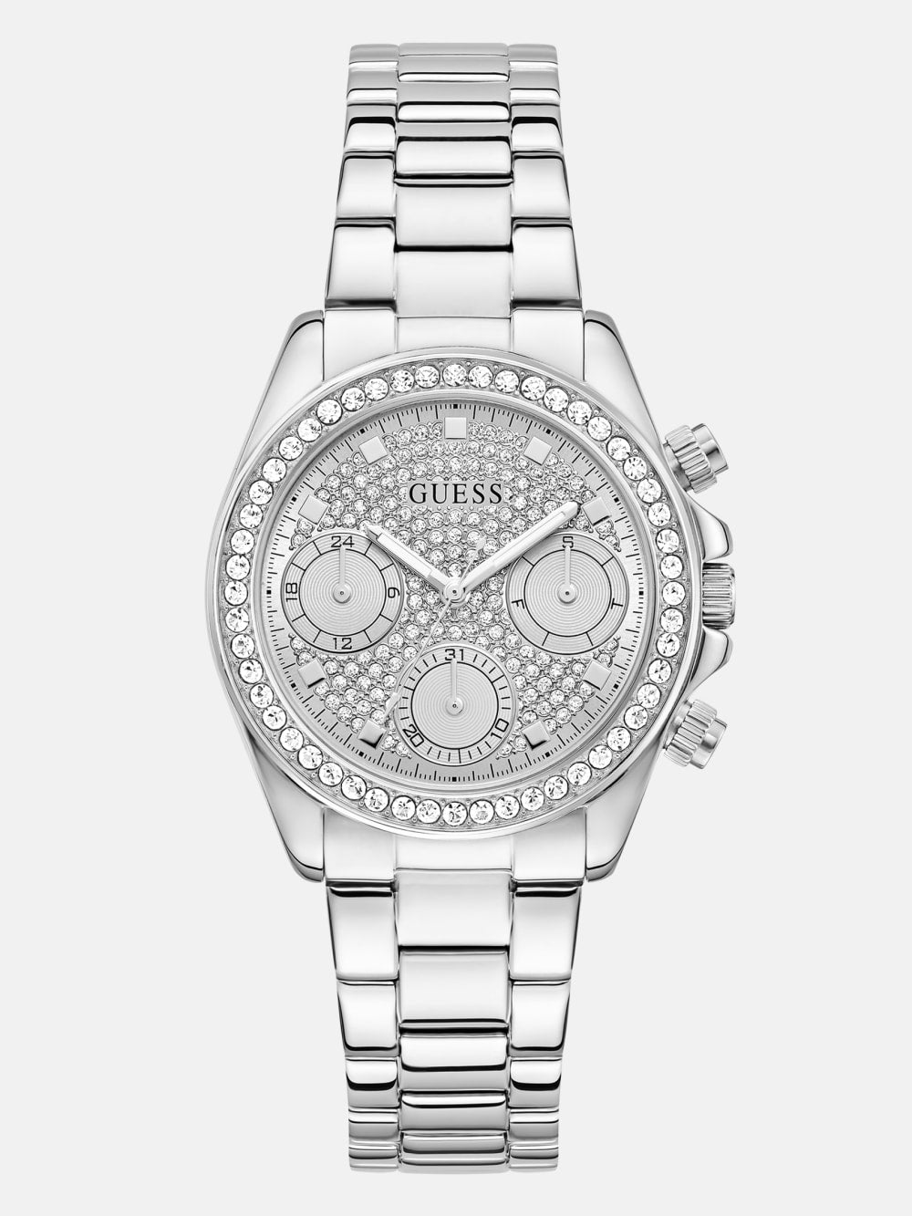 Crystal Stainless Steel multi-function watch - Guess