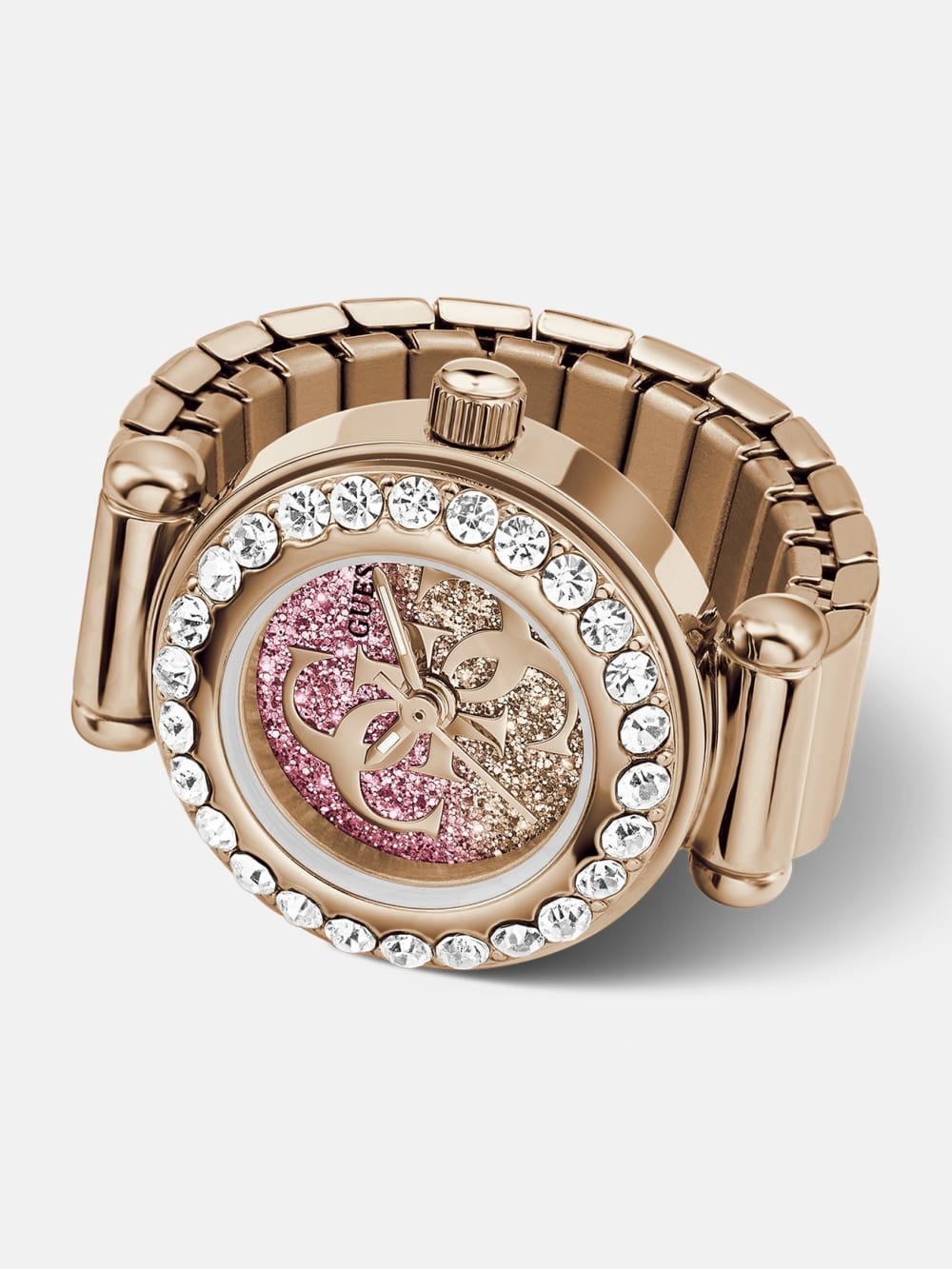 Crystal analogue watch-ring - Guess