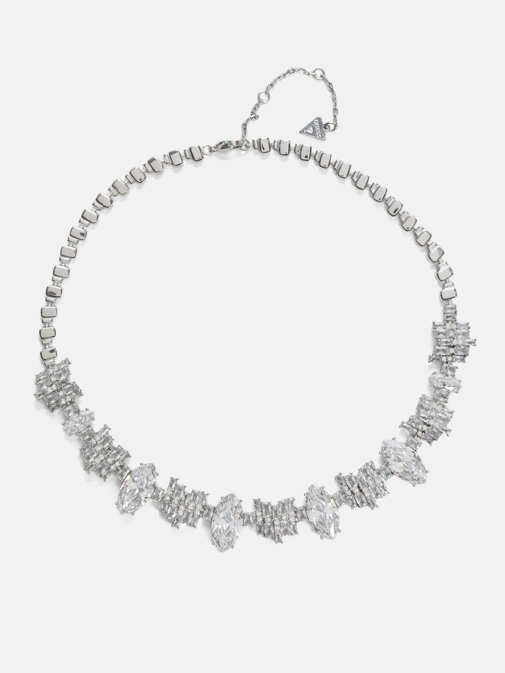 Silver-Tone Chandelier Necklace - Guess