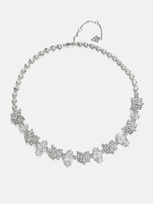 Silver-Tone Chandelier Necklace - Guess