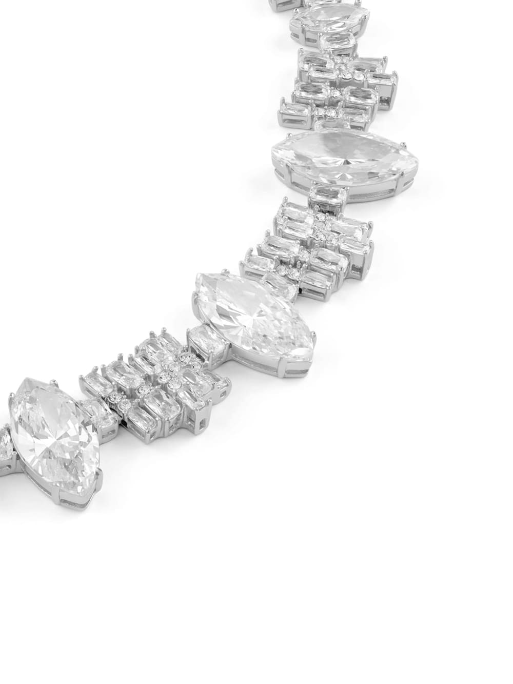 Silver-Tone Chandelier Necklace - Guess