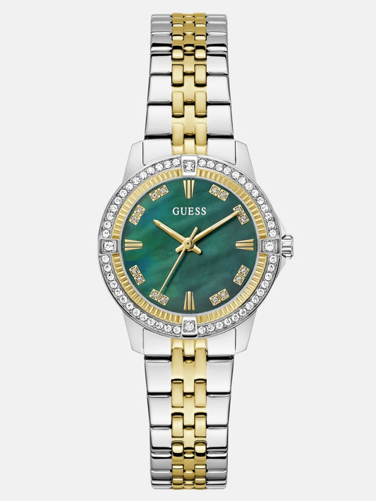 Crystal Stainless Steel analogue watch 32 mm - Guess