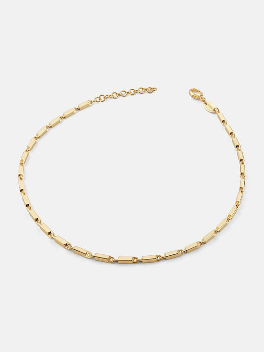 Gold-Tone Squared Links Necklace - Guess