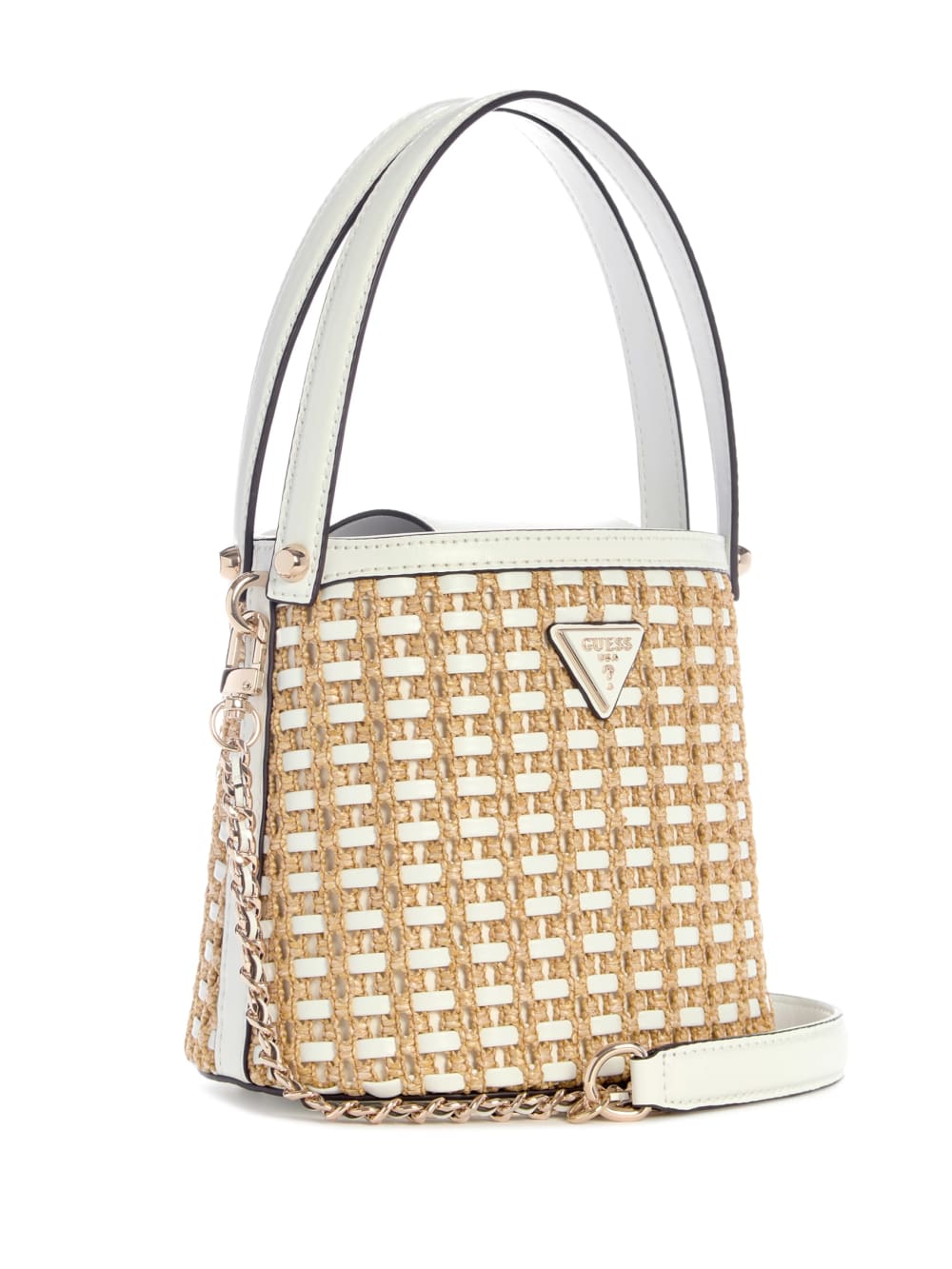 Atalia Raffia Crossbody Bucket Bag - Guess