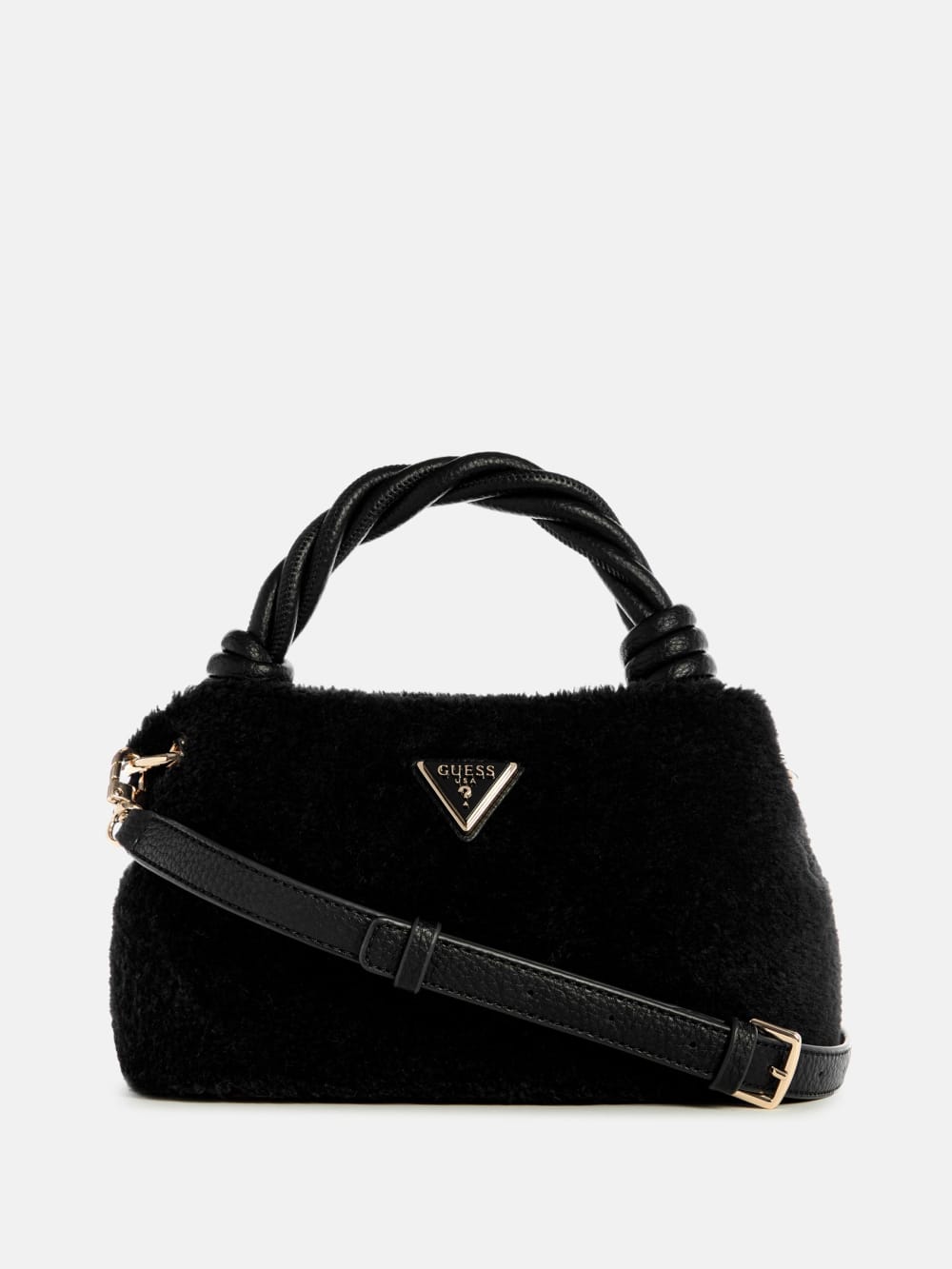 Shaida Faux-Fur Top-Handle Crossbody - Guess