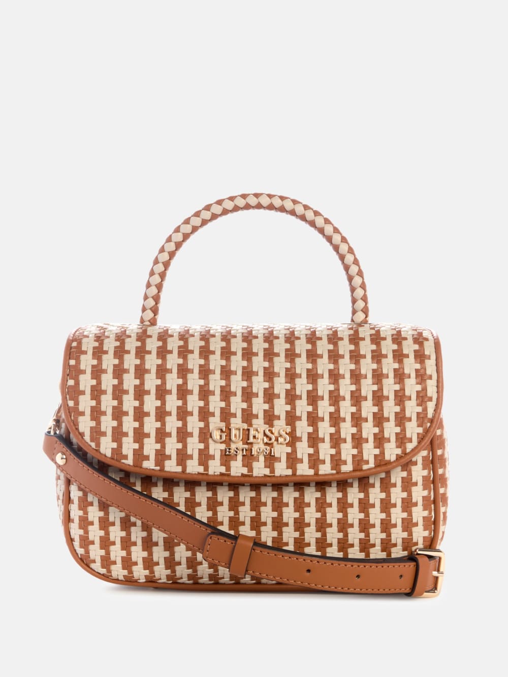 Mirema Woven Top-Handle Bag - Guess