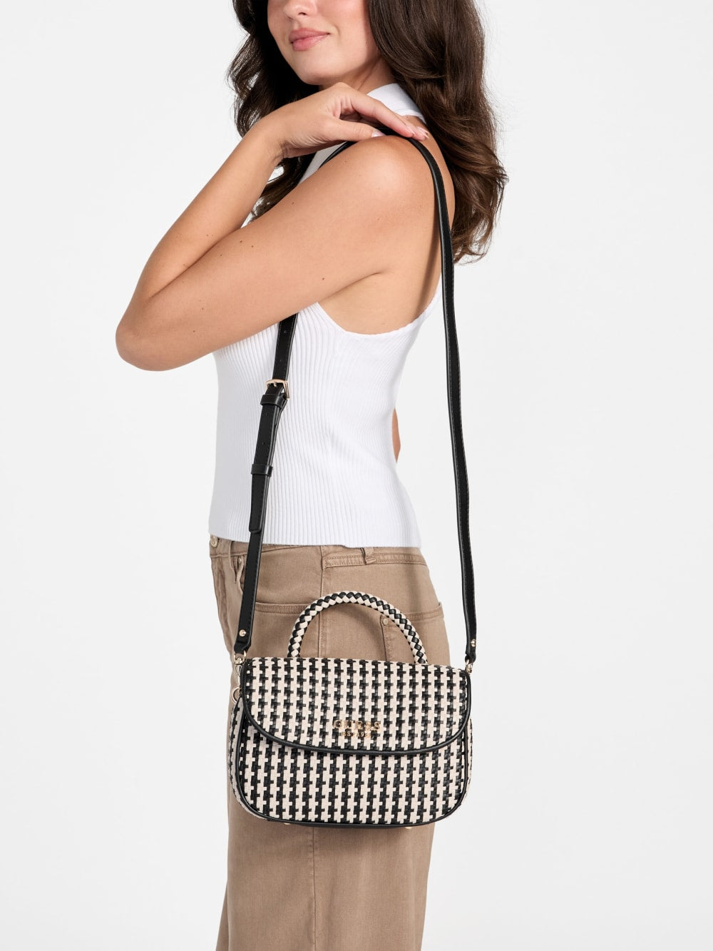 Mirema Woven Top-Handle Bag - Guess